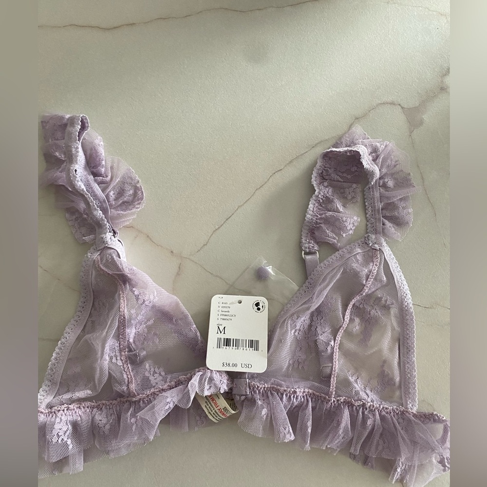 Free People Frilly Triangle Bralette NWT